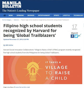 Filipino high school students recognized by Harvard for being 'Global Trailblazers'